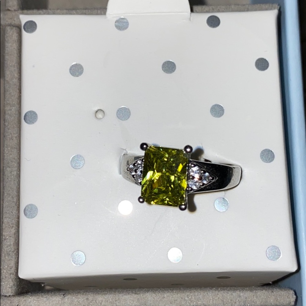 August birthstone ring sterling silver